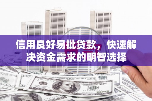 沽源信用良好易批贷款，快速解决资金需求的明智选择