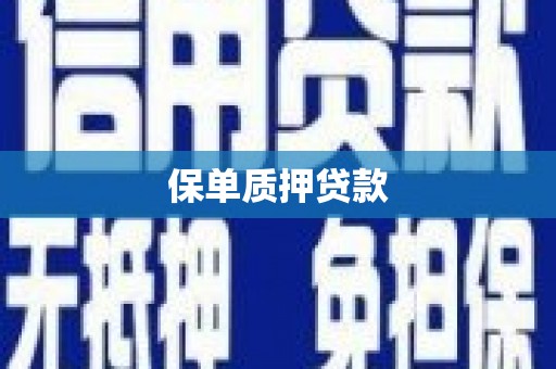 沽源保单质押贷款