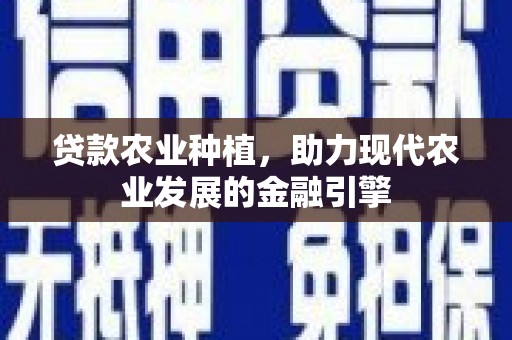 沽源贷款农业种植，助力现代农业发展的金融引擎