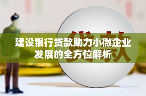 沽源建设银行贷款助力小微企业发展的全方位解析