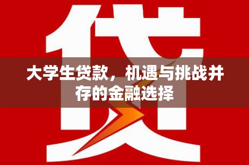 沽源大学生贷款，机遇与挑战并存的金融选择
